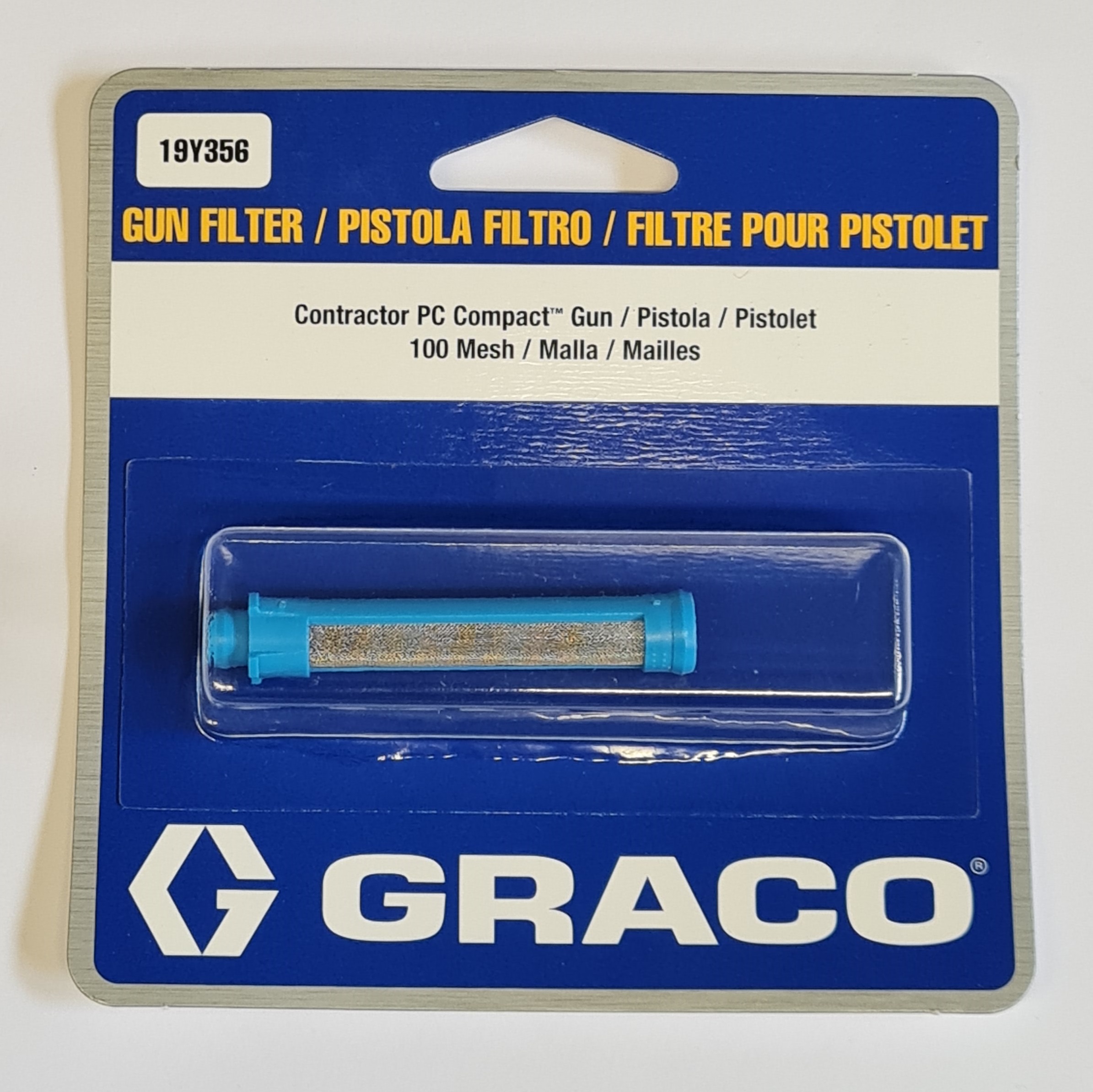19Y356 Graco Contractor PC Compact Pistolenfilter 100 mesh blau