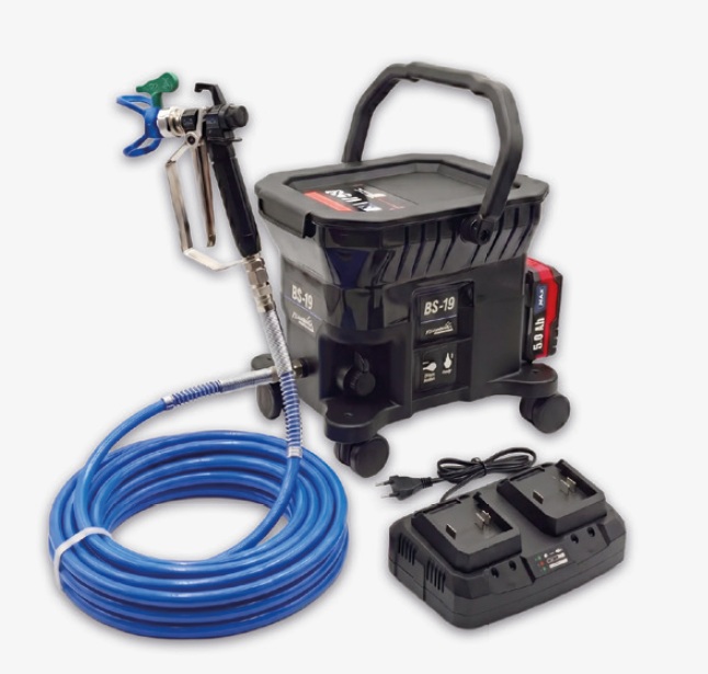 MaSpra BS19 Batteriebetriebener Airless Trolley 7 Liter - Akku Spraypack Komplettset